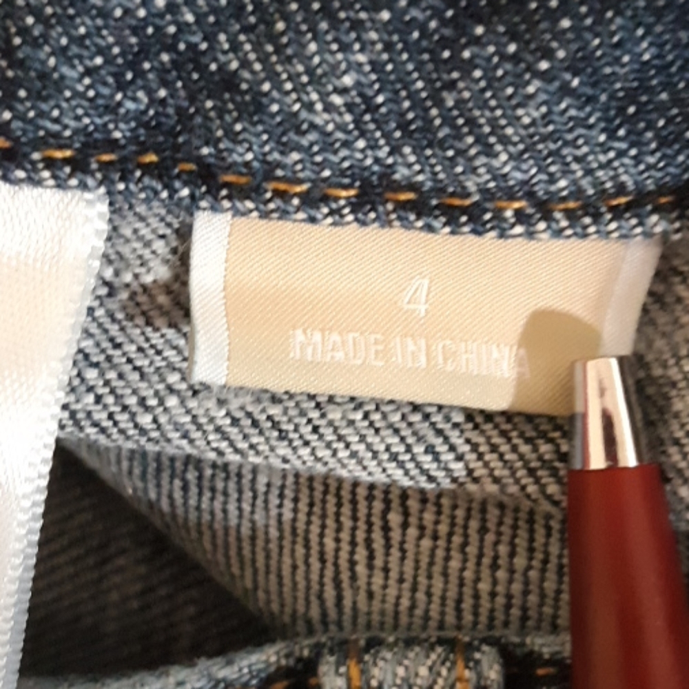 MK Michael Kors Womens Jeans sz 4 B22 Metal back pocket logo - Picture 9 of 15